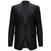 Men’s Elegant Black Textured Blazer BLACK